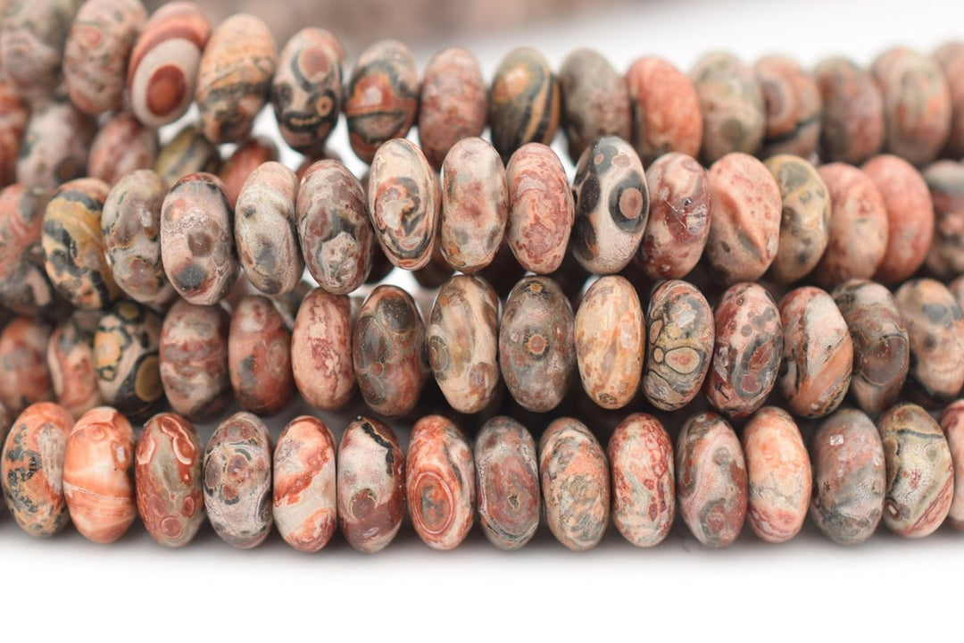 15.5" 6x3mm Natural leopard skin jasper rondelle beads,disc beads,roundel beads 6x3mm