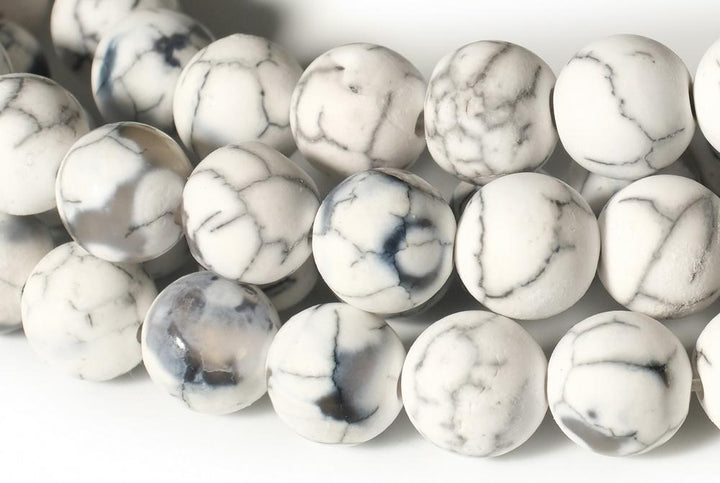15" 8mm/10mm white dream fire dragon veins frosted Agate Round beads