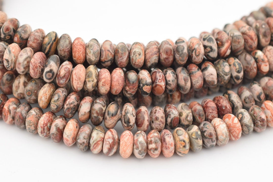15.5" 6x3mm Natural leopard skin jasper rondelle beads,disc beads,roundel beads 6x3mm