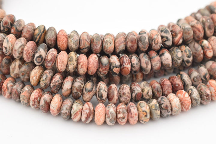 15.5" 6x3mm Natural leopard skin jasper rondelle beads,disc beads,roundel beads 6x3mm