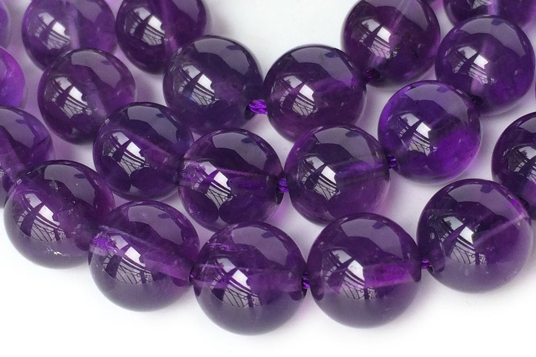 15.5" Natural 5A dark amethyst round beads 6mm/8mm/10mm/12mm, gemstone