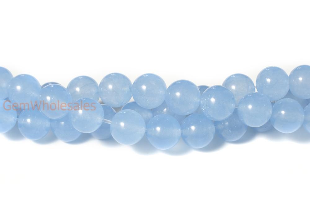 15" 10mm/12mm blue Malaysian jade Round beads gemstone