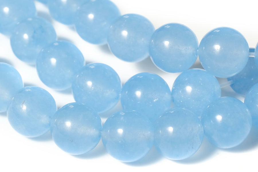 15" 10mm/12mm blue Malaysian jade Round beads gemstone