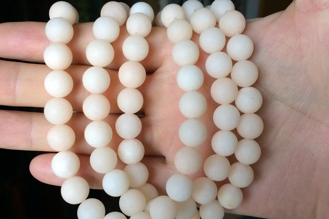 15.25" 6mm/8mm/10mm/12mm matte apricot dyed jade Round beads gemstone