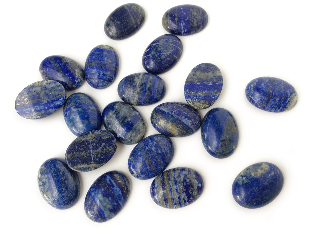 5PCS 18x25mm natural lapis lazuli stone oval cabochon pendant
