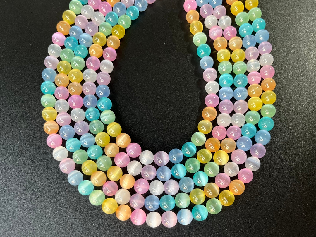 15.5" 6mm/8mm/10mm Multi color calcite stone round beads