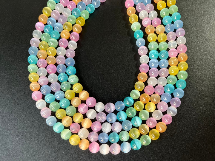 15.5" 6mm/8mm/10mm Multi color calcite stone round beads