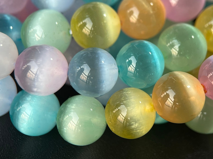 15.5" 6mm/8mm/10mm Multi color calcite stone round beads