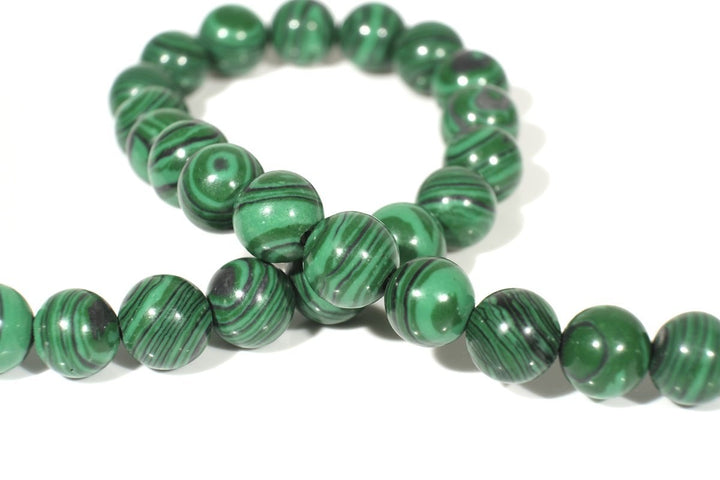 15.5" Artificial malachite round beads,Green gemstone, cheap beads
