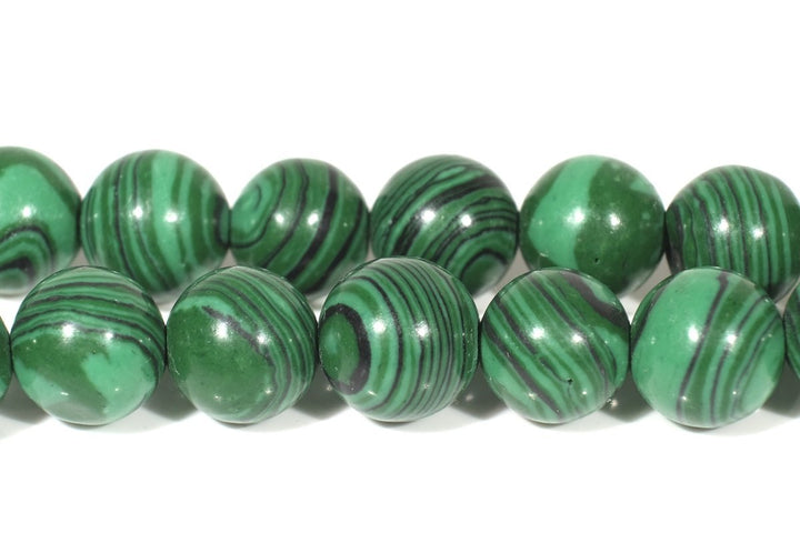 15.5" Artificial malachite round beads,Green gemstone, cheap beads
