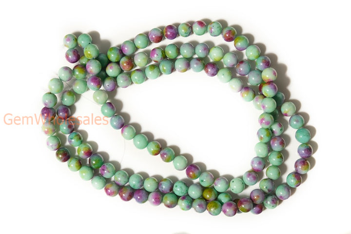 15.5" 10mm/12mm green dyed jade Round beads gemstone