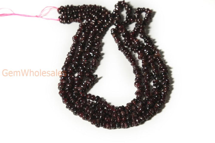 34" Garnet 5x10mm chips , Red garnet small chips gemstone