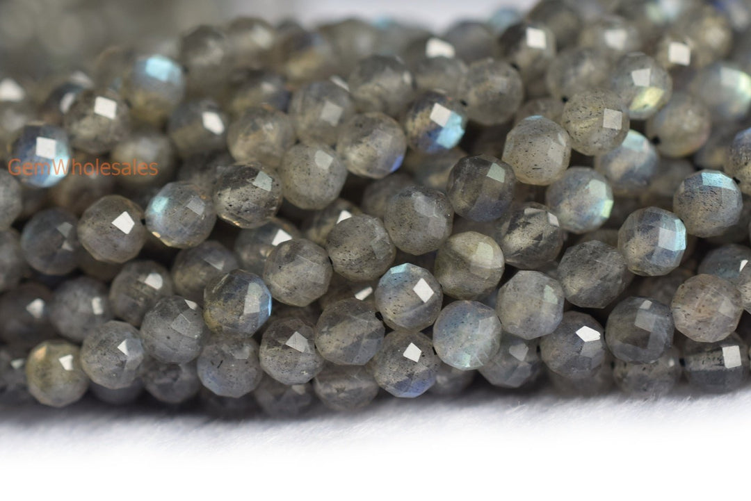 Labradorite - Round faceted- beads supplier