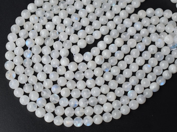 10mm AA Natural Blue shinning white Moonstone round beads