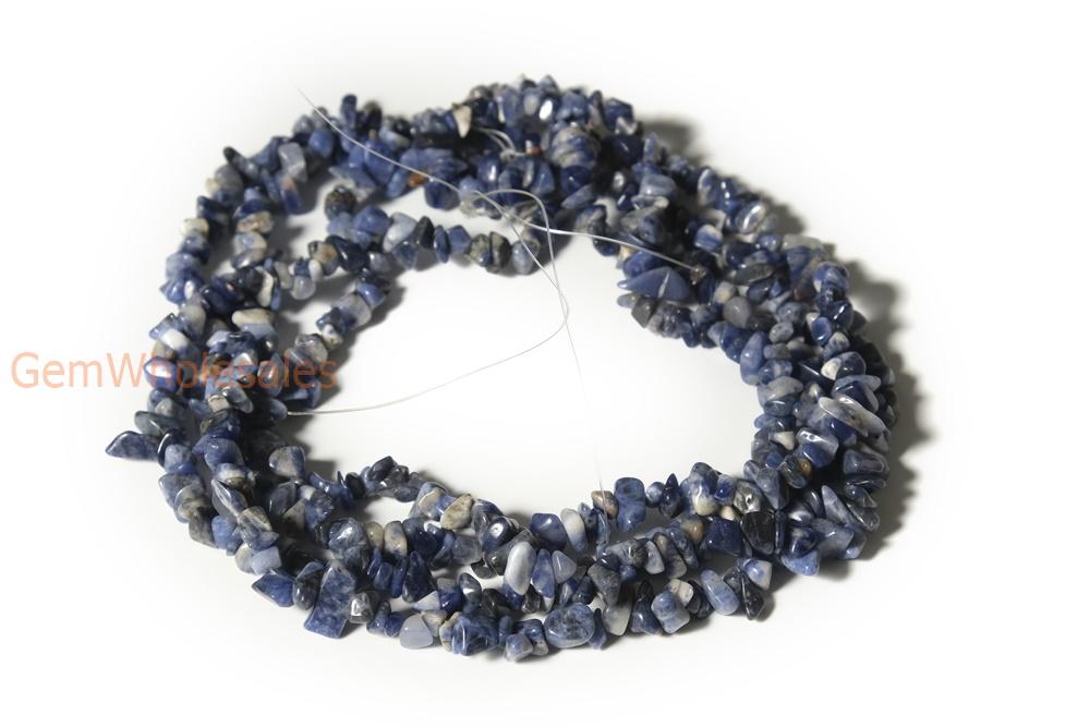 34" Sodalite 5x10mm chips , Sodalite small chips gemstone