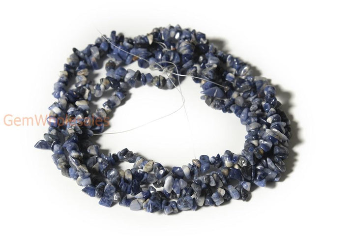 34" Sodalite 5x10mm chips , Sodalite small chips gemstone