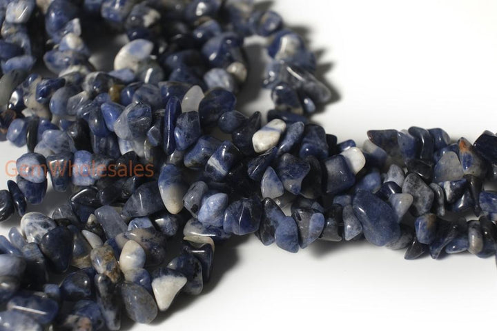 34" Sodalite 5x10mm chips , Sodalite small chips gemstone