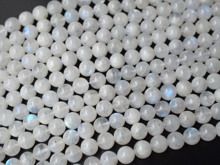 10mm AA Natural Blue shinning white Moonstone round beads