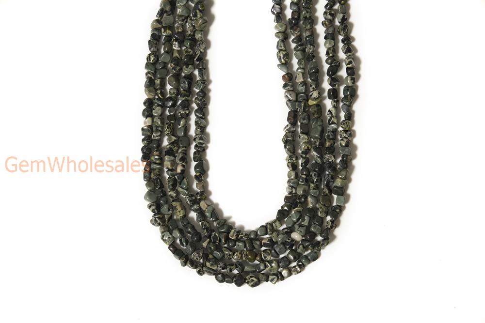 15.5" 3~5mm Natural Kambaba stone pebbles beads,potato beads, small nugget beads