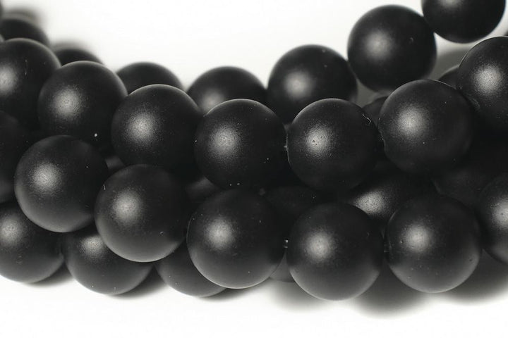 15.5" Matte/frosted black onyx 8mm/10mm/12mm agate round beads,gemstone
