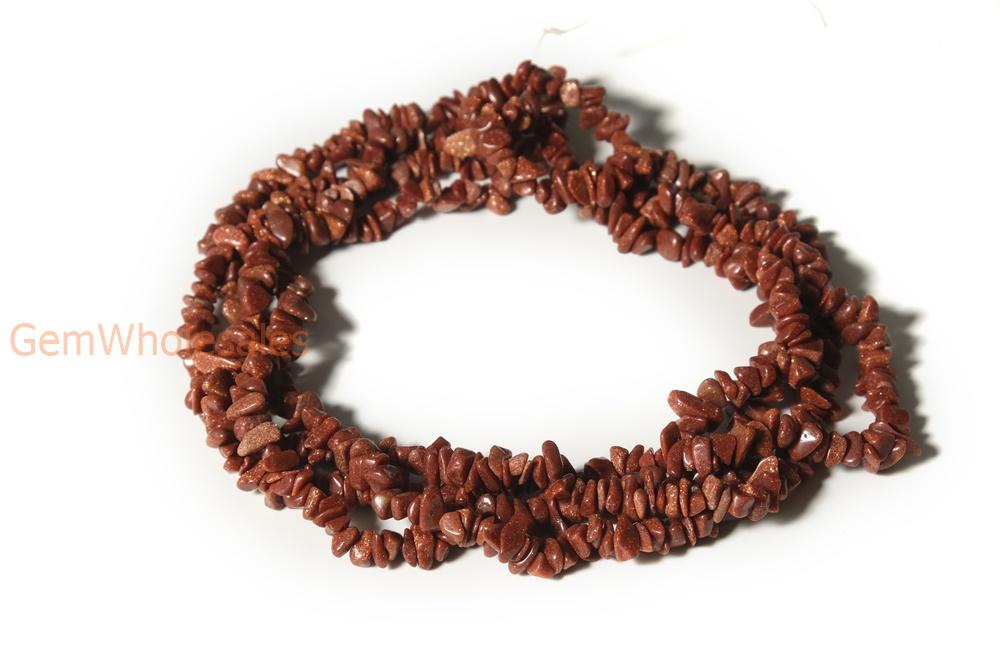 34" Golden Sandstone 5x10mm chips , Golden sandstone small chips gemstone
