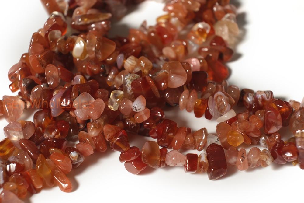 34" Carnelian 5x10mm chips,Red agate small chips gemstone, semi-precious stone