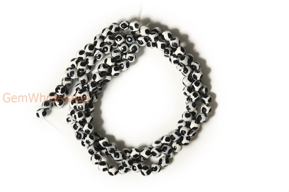 14.5" Black color Bulk tibetan Dzi agate round beads 8mm/10mm/12mm