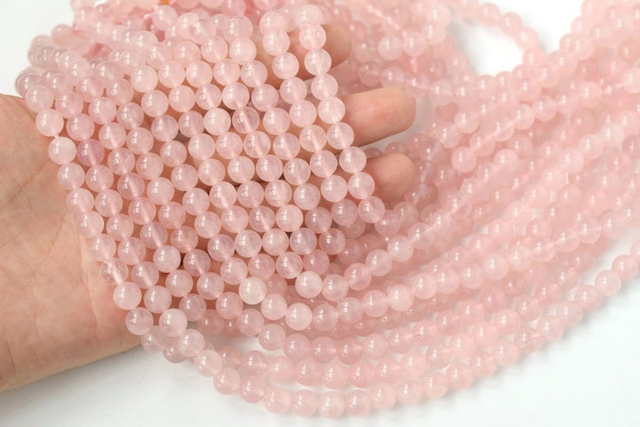 15.5" 8mm AA Natural Rose quartz round beads, pink crystal,gemstone