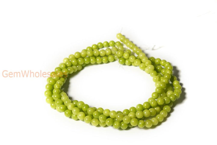 15.5" 6mm/8mm/10mm/12mm green dyed jade Round beads gemstone