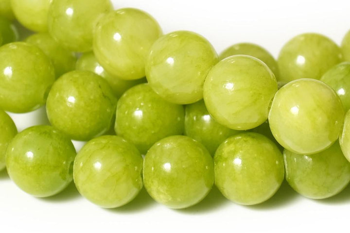 15.5" 6mm/8mm/10mm/12mm green dyed jade Round beads gemstone