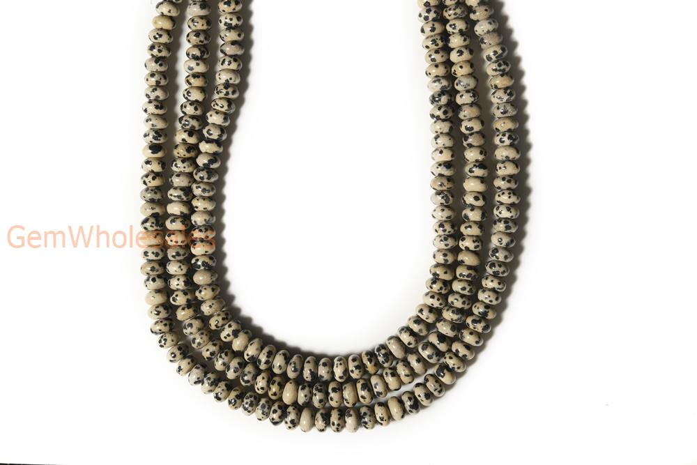 15.5" 8x4mm Natural dalmation jasper rondelle beads,disc beads, roundel beads 8x4mm