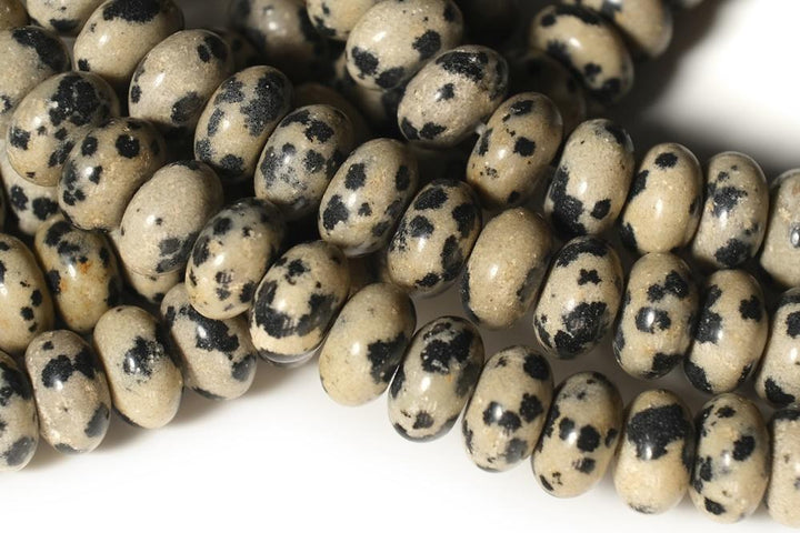 15.5" 8x4mm Natural dalmation jasper rondelle beads,disc beads, roundel beads 8x4mm