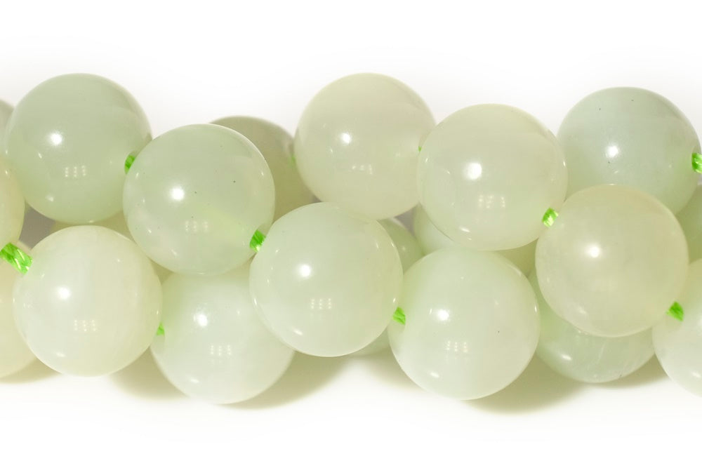 15.5" 10mm Natural green new jade Round beads gemstone