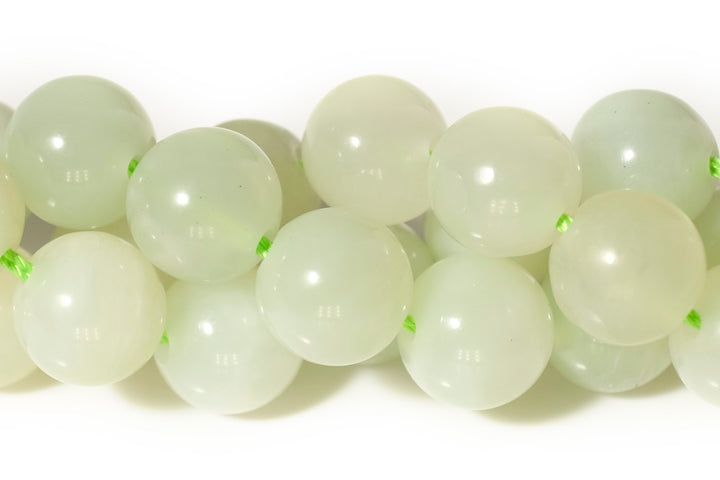15.5" 10mm Natural green new jade Round beads gemstone