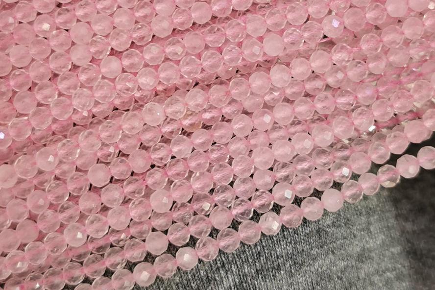rose quartz - round- beads supplier