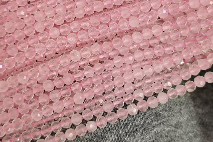 rose quartz - round- beads supplier