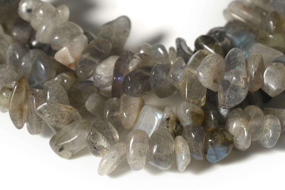 34" Natural Labradorite 5x10mm chips , Labradorite small chips, Grey color gemstone beads