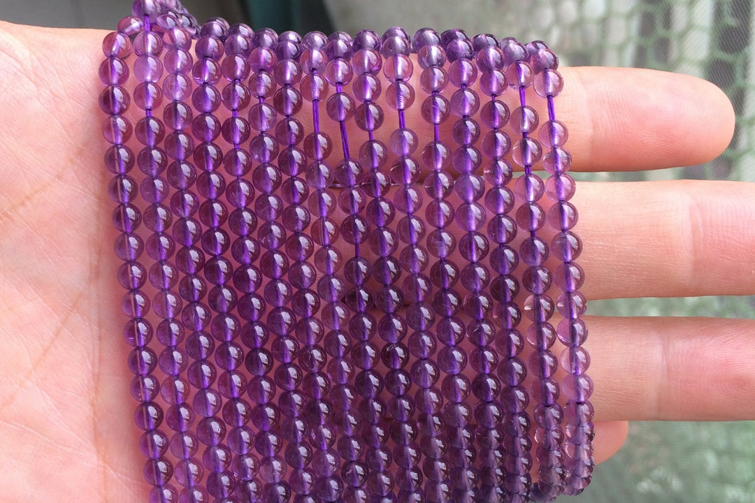 Amethyst - Round- beads supplier