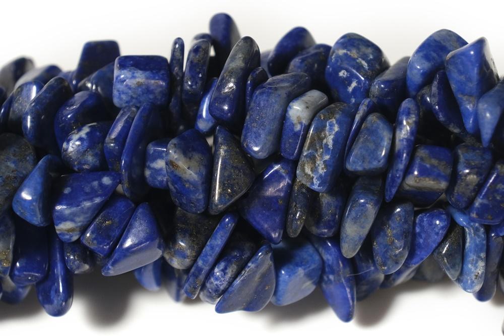 34" 5x10mm Natural Lapis lazuli stone chips ,blue gemstone small chips