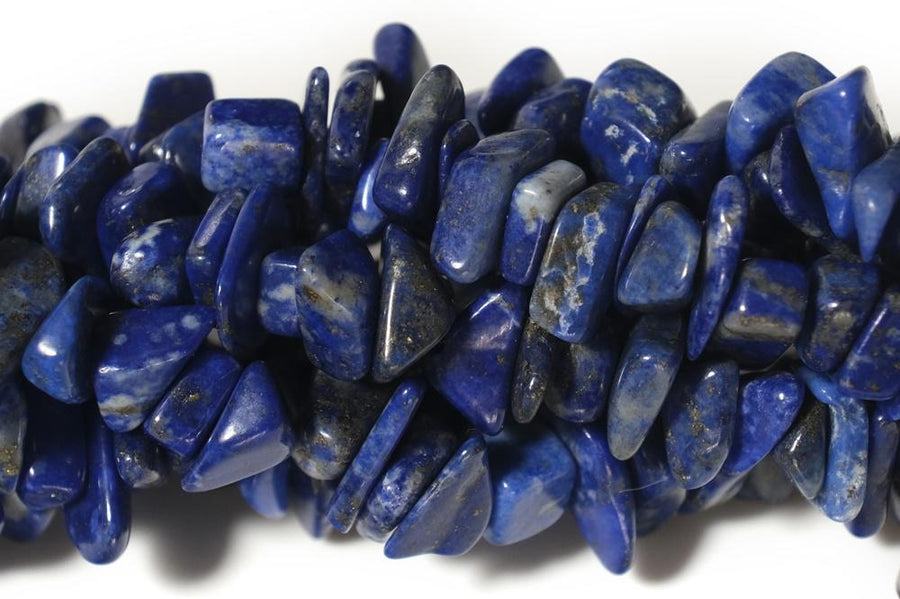 34" 5x10mm Natural Lapis lazuli stone chips ,blue gemstone small chips
