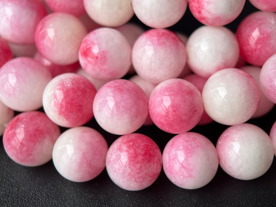 15“ 6mm red Malaysian jade Round beads