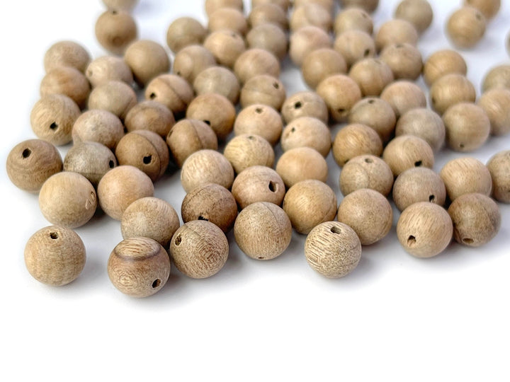 50PCS 8mm natural fragrant Golden Phoebe silkwood round Mala beads