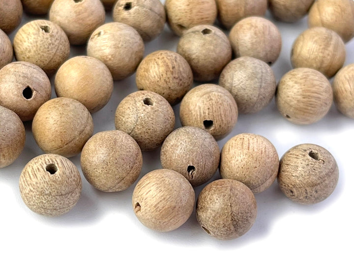 50PCS 8mm natural fragrant Golden Phoebe silkwood round Mala beads