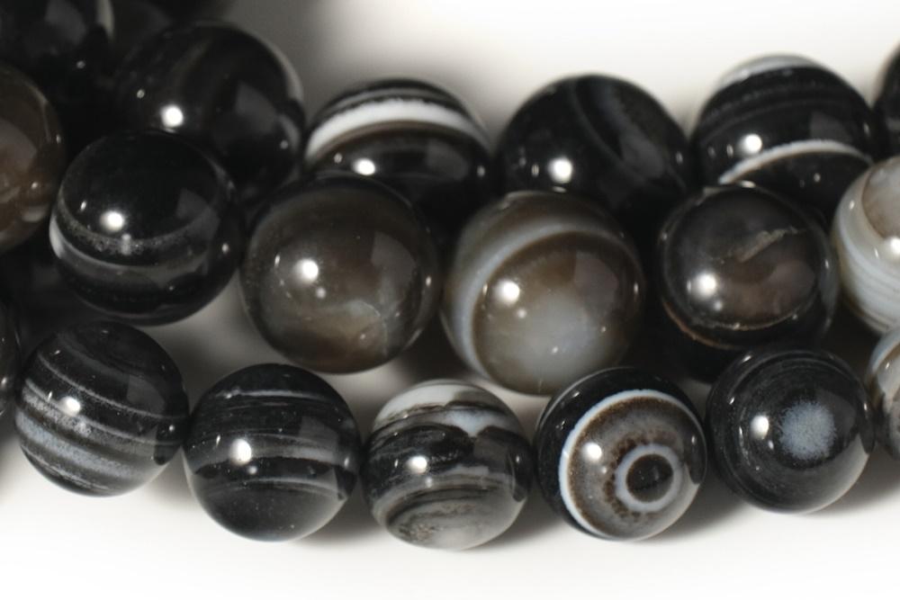 15.5" 16mm/18mm/14mm/20mm black eye Agate Round beads Gemstone