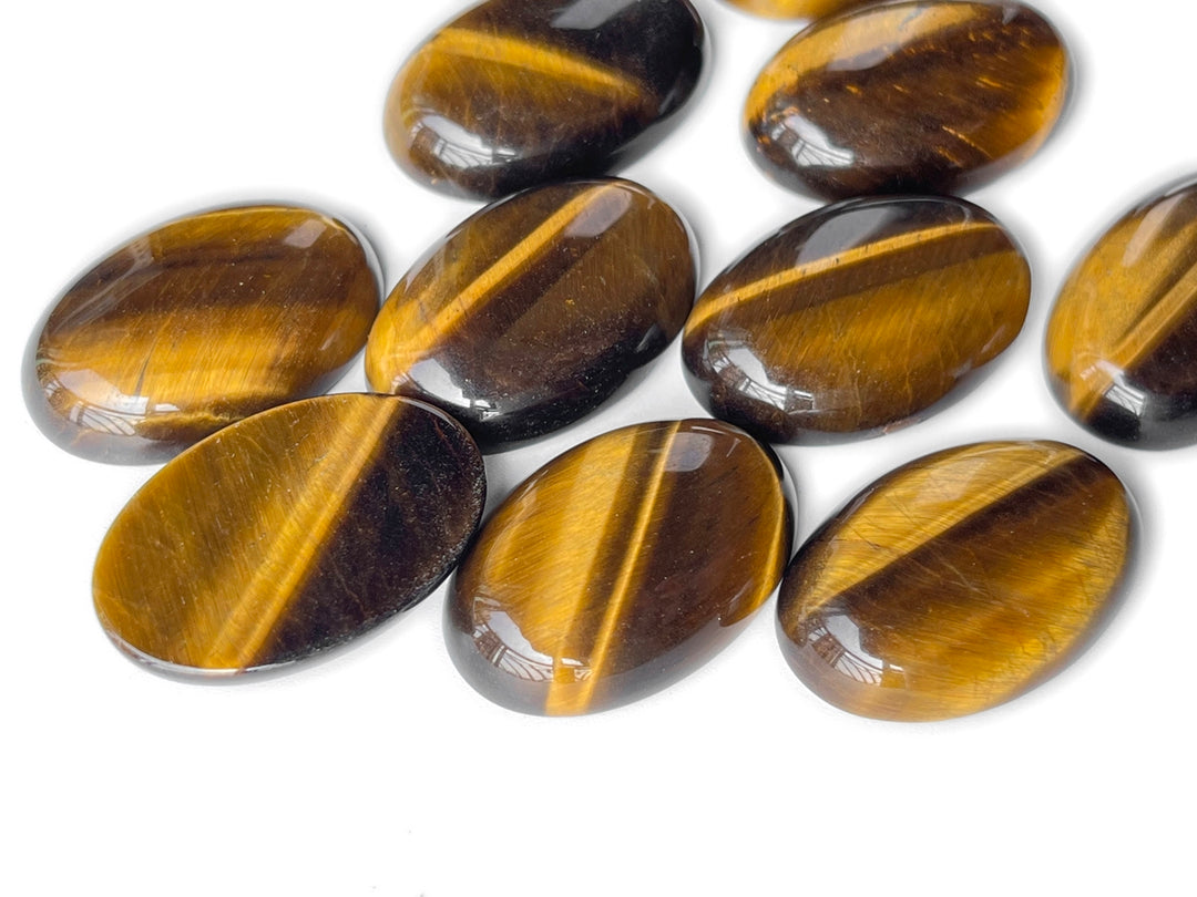 1PC 20x30mm Natural Yellow tiger eye oval cabochon pendant