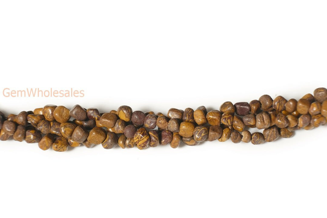15.5" 3~5mm Natural Elephant skin jasper pebbles beads,potato beads, small nugget beads