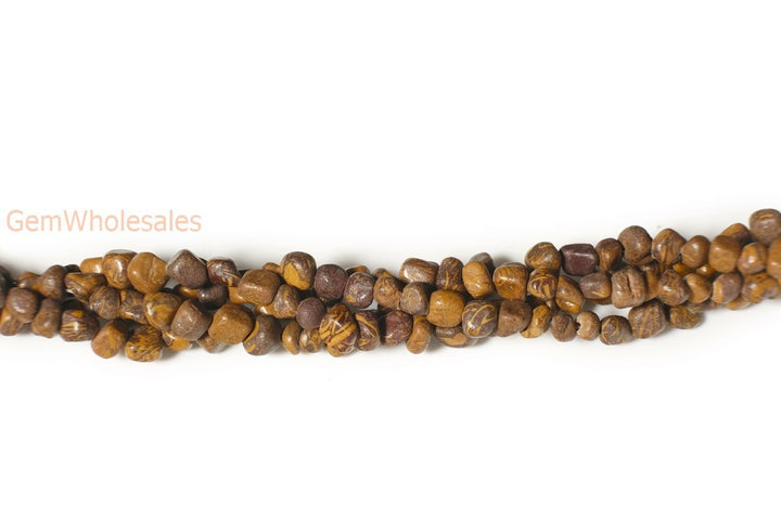 15.5" 3~5mm Natural Elephant skin jasper pebbles beads,potato beads, small nugget beads