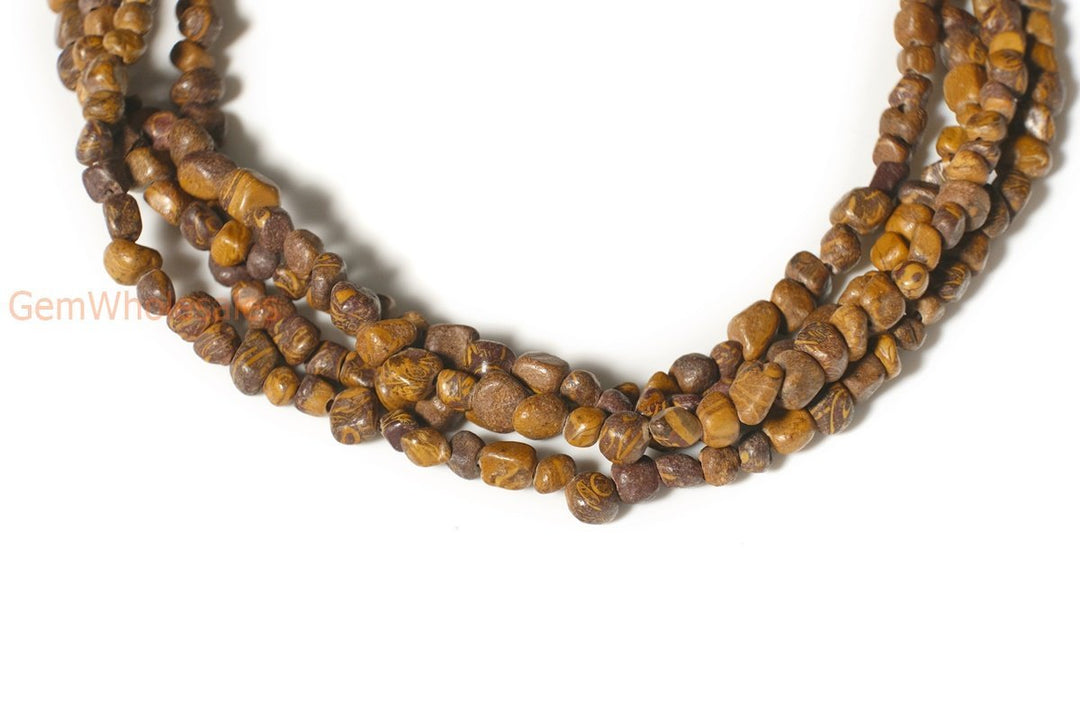 15.5" 3~5mm Natural Elephant skin jasper pebbles beads,potato beads, small nugget beads