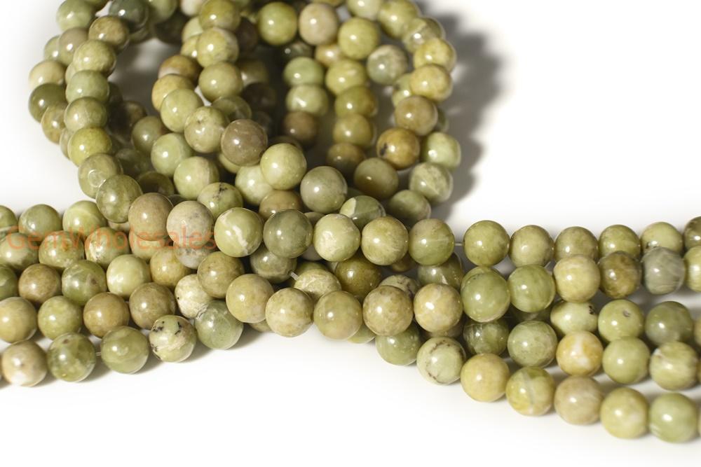 15.5" 8mm Natural Peridot round beads, ollive green color gemstonebeads, genuine peridot