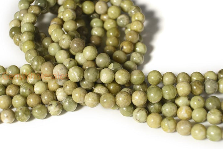 15.5" 8mm Natural Peridot round beads, ollive green color gemstonebeads, genuine peridot